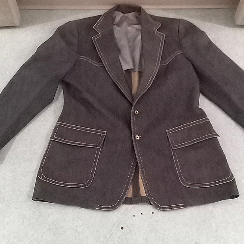 men's jean denim Blazer